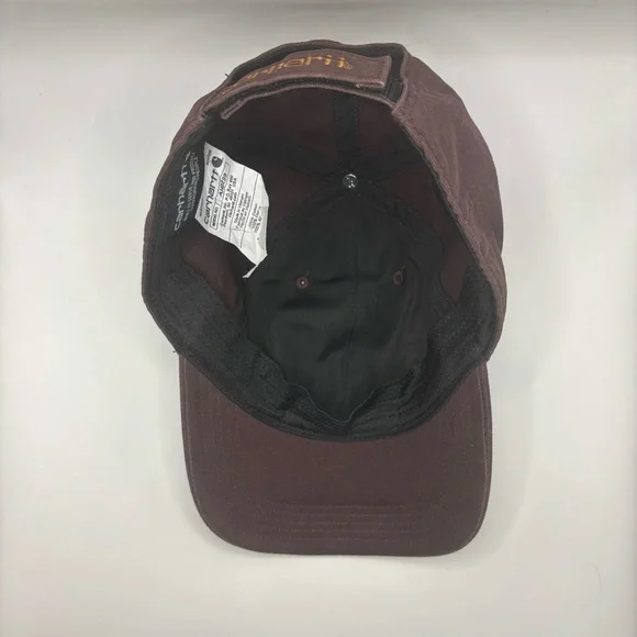 Carhartt Dark Maroon with Brown Logo Men’s Cap - Picture 7 of 8
